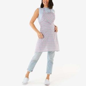 🆕 AMANDA UPRICHARD Gingham Pattern Heart Apron